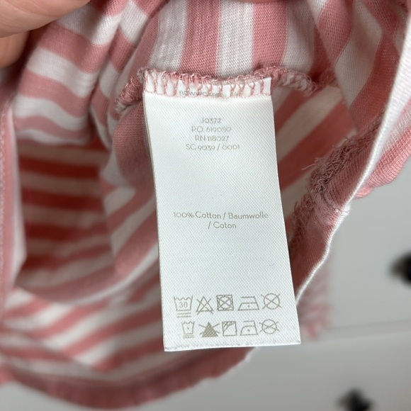 Boden Pink and White Striped Ruffle Collar Blouse - S - Picture 5 of 7